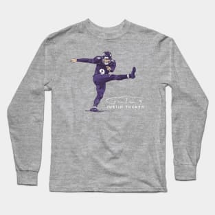 Justin Tucker Baltimore Golden Leg Long Sleeve T-Shirt